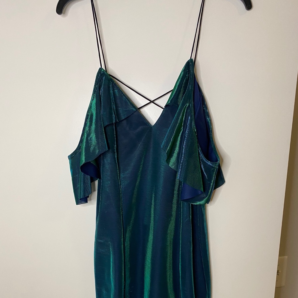 Iridescent green/blue/purple Fashion Nova Dress